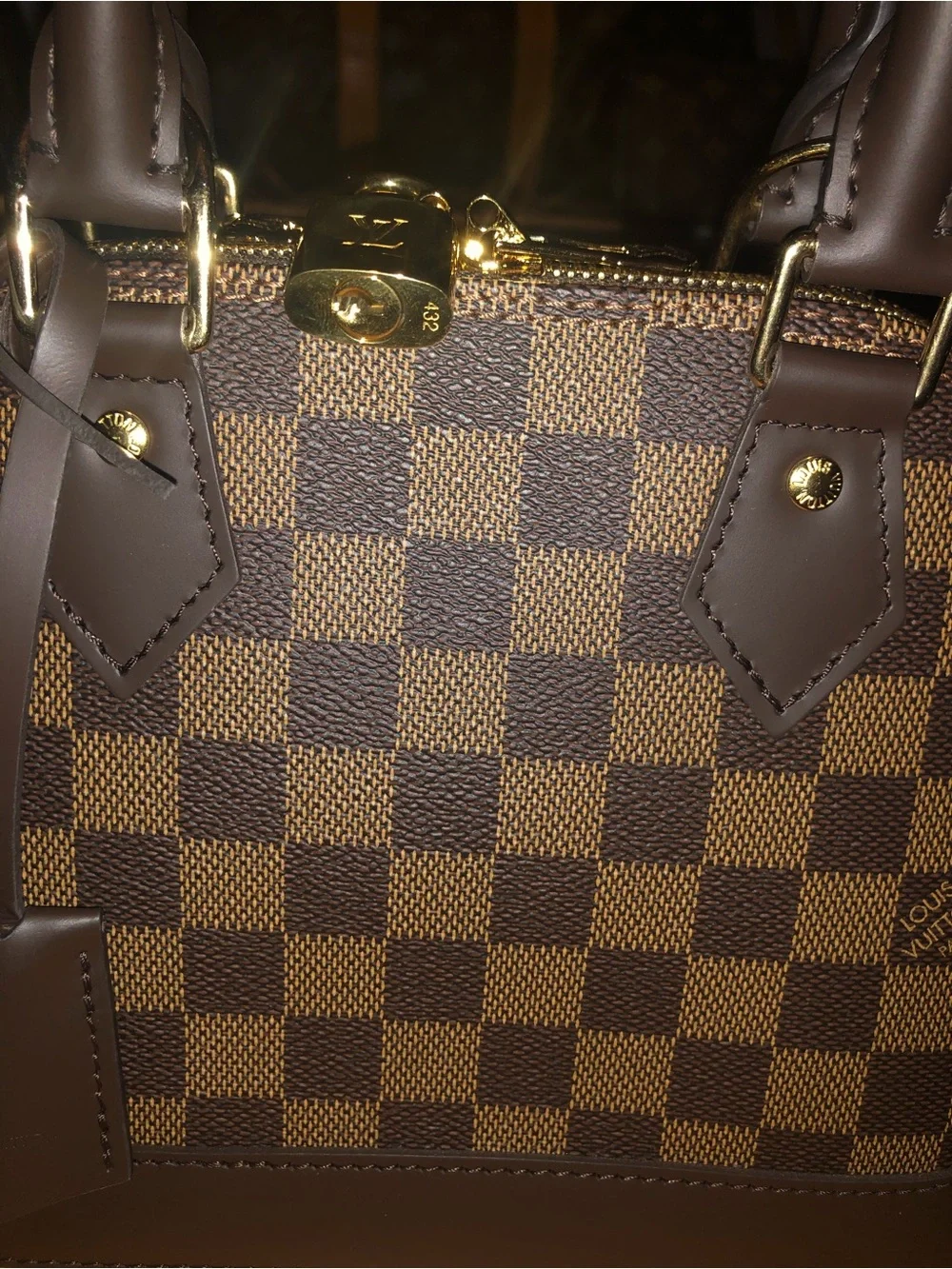 Louis Vuitton Damier Ebene Alma BB Mini Satchel in Brown